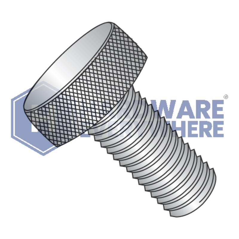 8-32 x 1/2 KNURLED THUMB SCREWS / 18-8 Stainless Steel / Plain FUL163378749080