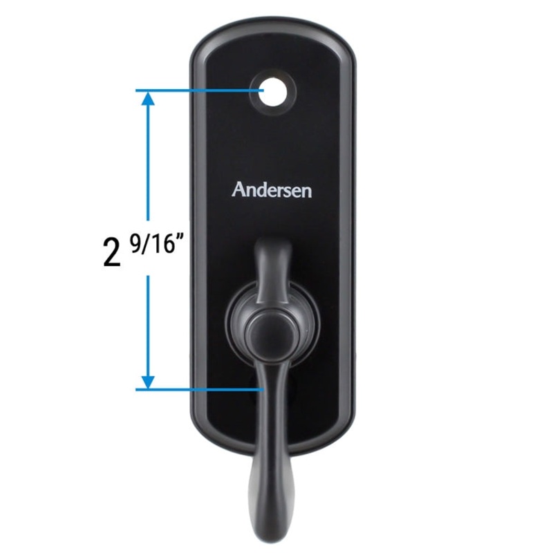 Andersen Albany Style Gliding Door Thumb Latch in Black Color