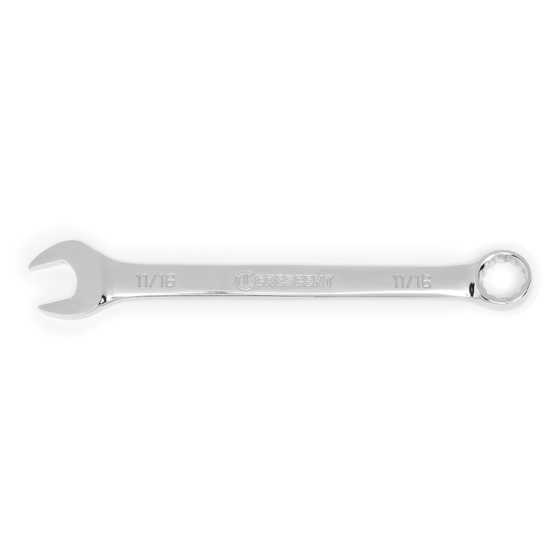CRESCENT CCW8-05 Combination Wrench, 11/16 in Wrench Opening, 12-Point, 8.9 in OAL, Alloy Steel Wrench