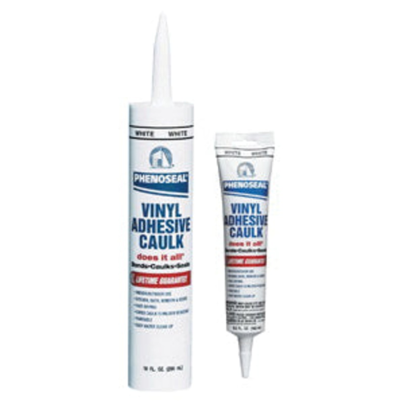 DAP Phenoseal Does It All! 00005 Adhesive Caulk, Paste, White, Slight Ammonia, 48 hr Curing, 10 fl-oz, Cartridge