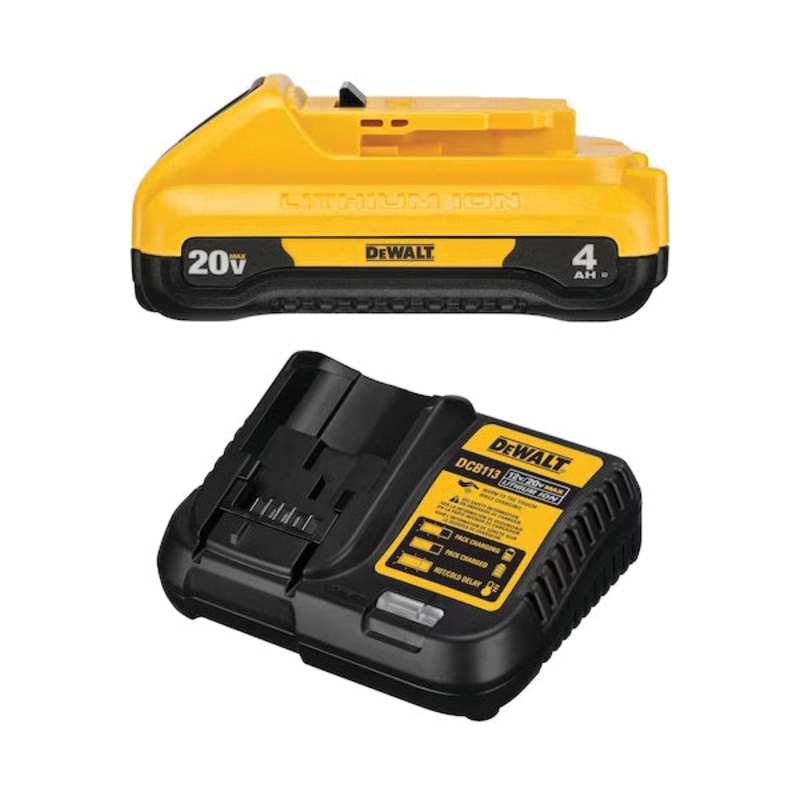 DeWALT DCB240C Compact Battery Kit, 20 V, 4 Ah Battery Capacity, Lithium-Ion Battery Chemistry, 1-Battery