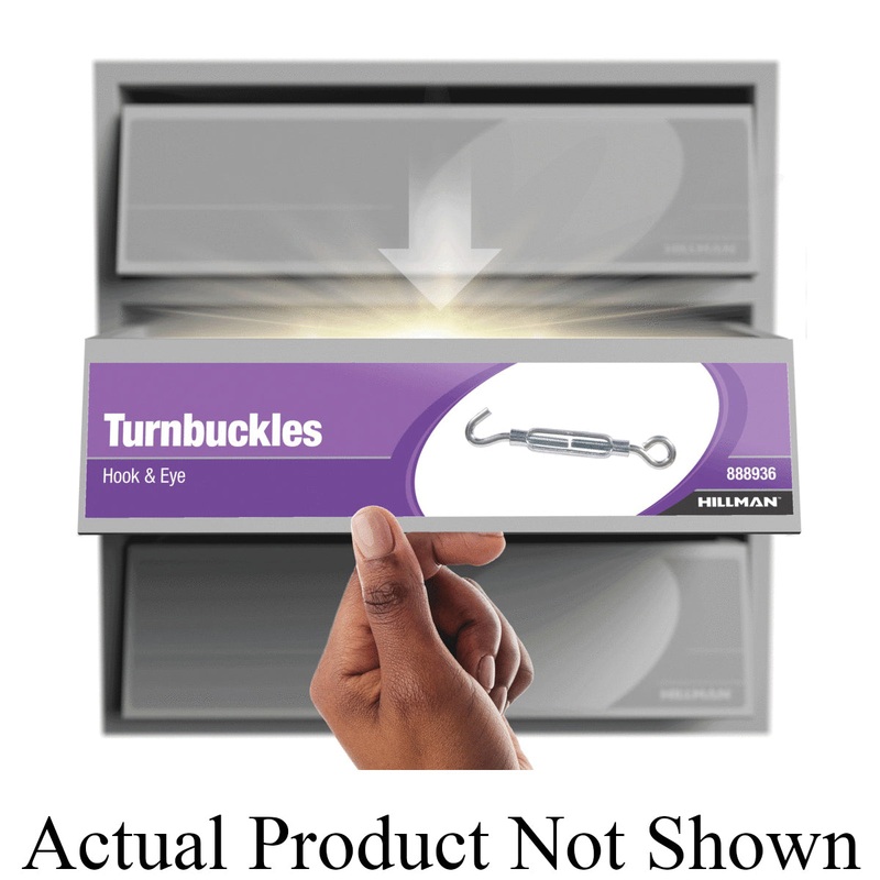 HARDWARE ESSENTIALS 321880 Exterior Turnbuckle, Hook x Eye End, 55 lb Load, #12-11 Thread, 6-3/8 in L Retracted