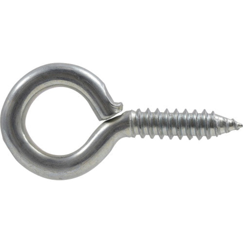 HARDWARE ESSENTIALS 851841 Eye Screw, Imperial, 0.225 in Eye ID, 2-3/16 in L, Hot Rolled Steel, Zinc-Plated