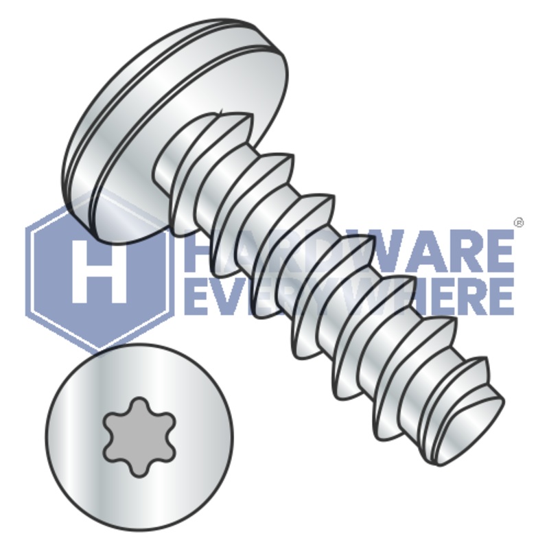 M5 X 20 Thread Forming Screws / Torx / Pan Head / Steel / Zinc / Plastite (Blunt Tip) Alternate 48-2