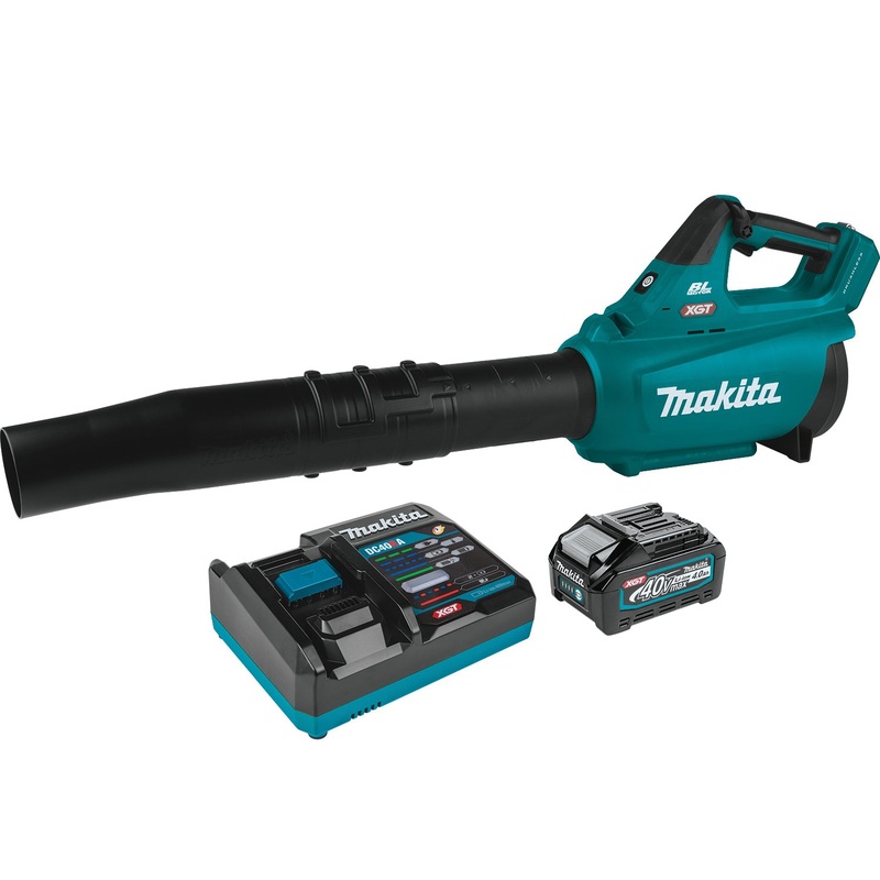 Makita GBU01M1 Handheld Cordless Blower Kit, 565 cfm, 40 V, Lithium-Ion Battery, 4 Ah, 36 in OAL