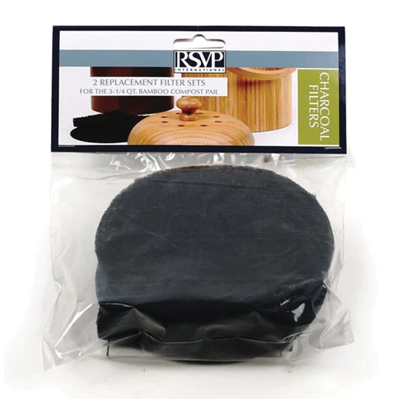 RSVP International FLTR-BOO Filter, Polyester, Carbon Powder, For Use With: Pail-boo Bamboo Compost Pails