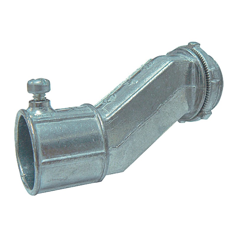 Sigma 49006 EMT-to-Box Offset Set Screw Connector, 1/2 in Trade, Zinc