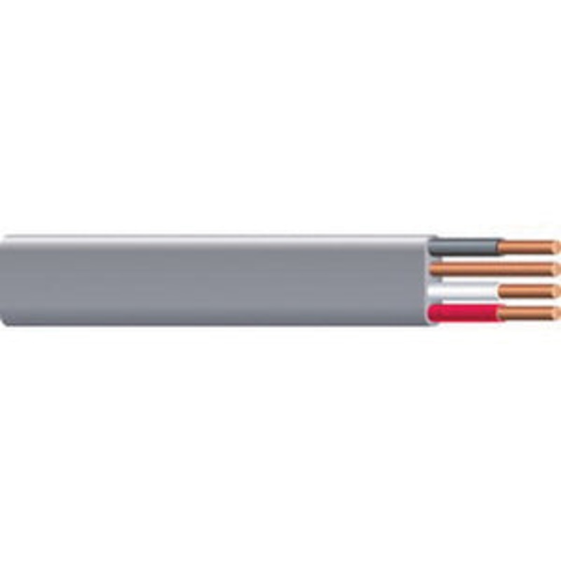 Southwire 63950002 NM-B Cable, 600 VAC, 3-Conductor, 6 AWG Conductor, Stranded, 125 ft L, Black Jacket