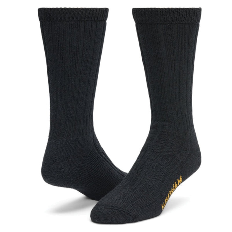 WIGWAM F2337052XL Hiker Heavyweight Socks, Men, XL, Crew Length, Merino Wool/Nylon/Silk/Spandex, Black