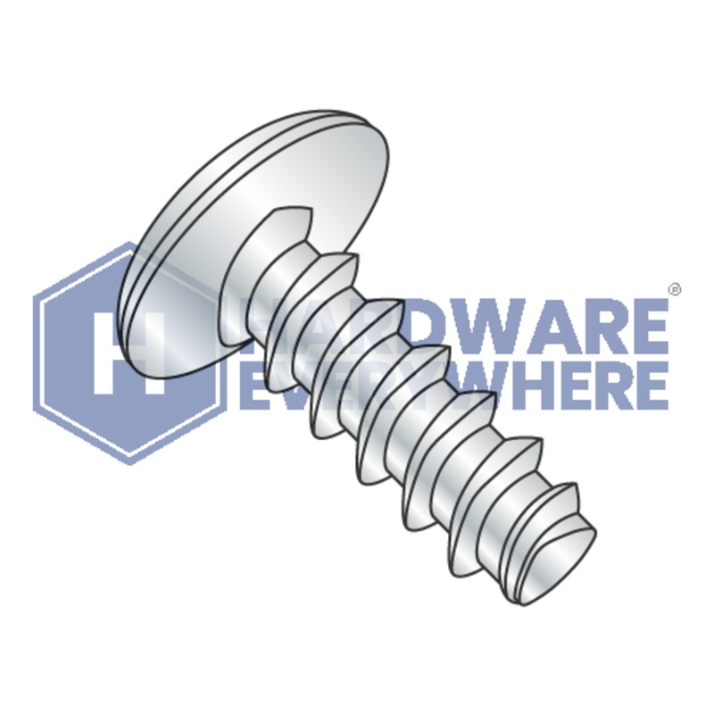 6-19 X 3/8 Thread Forming Screws / Phillips / Truss Head / Steel / Zinc / Plastite (Blunt Tip) Alternate 48-2