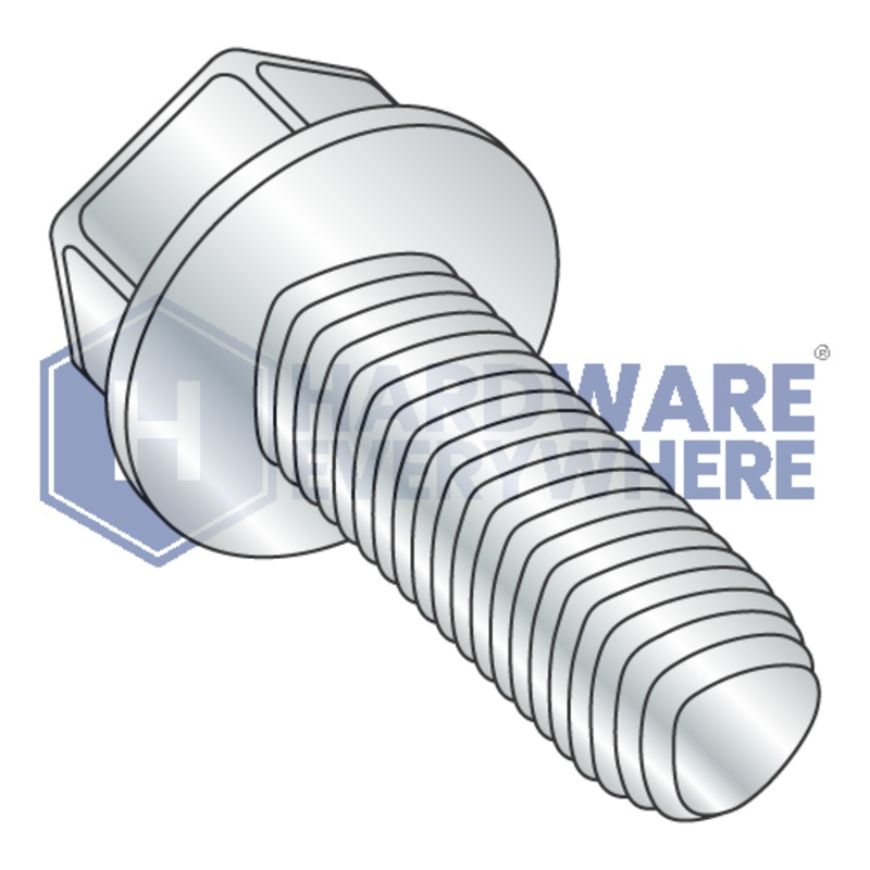 M5 X 16 Thread Forming Screws / Unslotted / Hex Washer Head / Steel / Zinc / Taptite Alternate