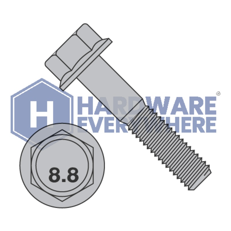 M6 x 60 METRIC FLANGE BOLTS / Grade 8.8 / Plain