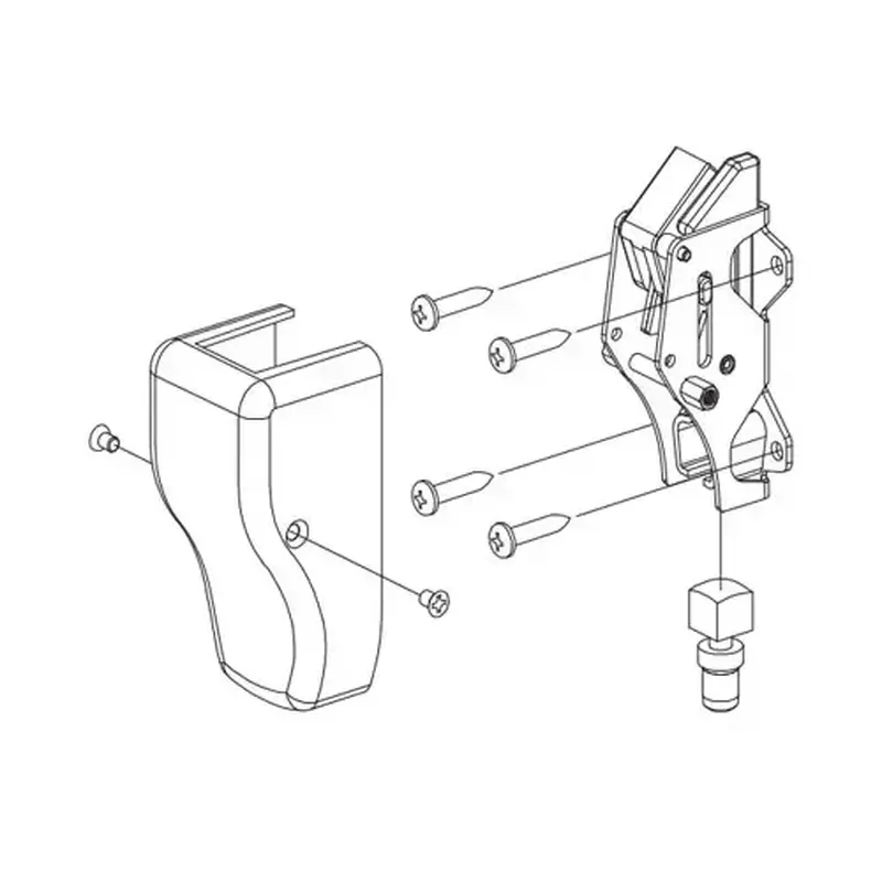 Von Duprin 050466 26D LR Top Latch Kit with Cover for 8827, Satin Chrome Finish