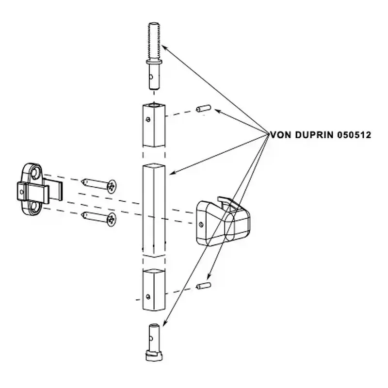 Von Duprin 050512 US10 Top Rod Kit for 3327 / 9927, Satin Bronze Finish