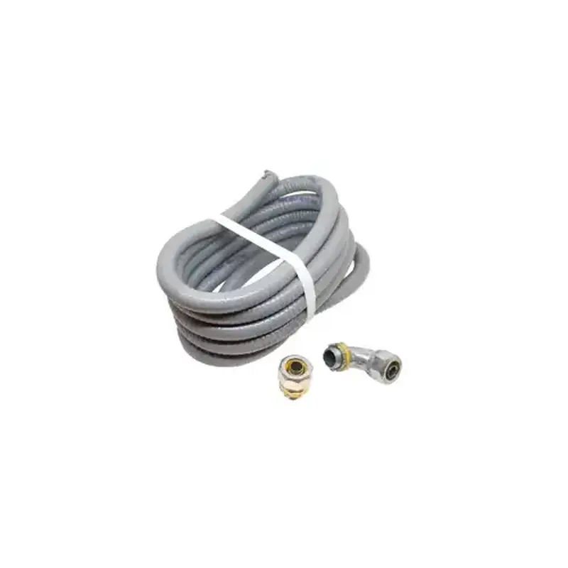 DETEX FC10W Flex Conduit Kit, 10 Foot, Weatherized, Satin Stainless Steel
