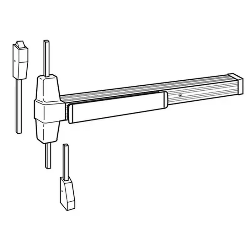 Von Duprin 9927L-DT-01-F 3 US4 RHR Exit Device Satin Brass