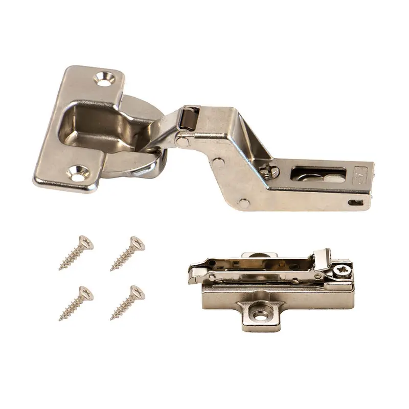 Full Cranked Hinge for Frameless Cabinets, 40mm Cup - Bundle6 mm