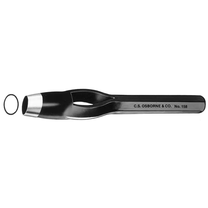 C.S. Osborne Oval Punch # 158-6; - 1/4" x 5/32"