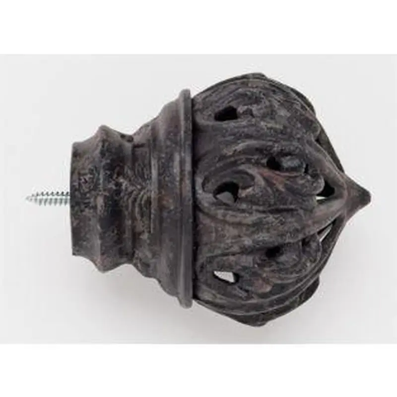 Crown Palace Finial With Plug - 802 - Iron Oxide