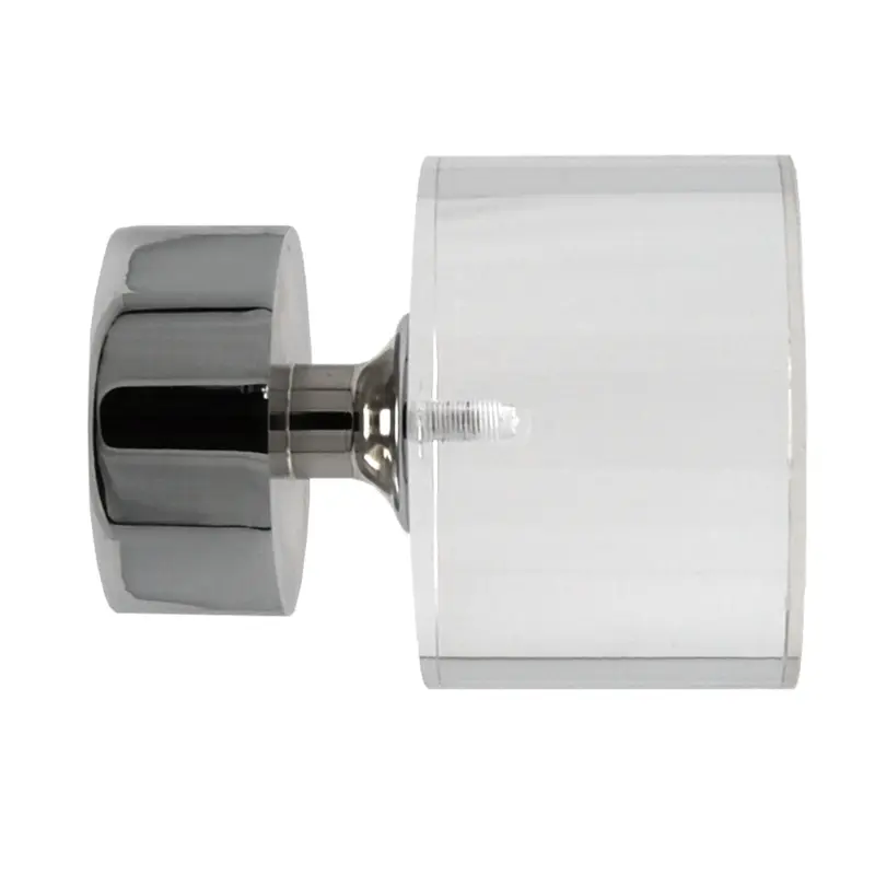 Pillbox Finial With Chrome Base