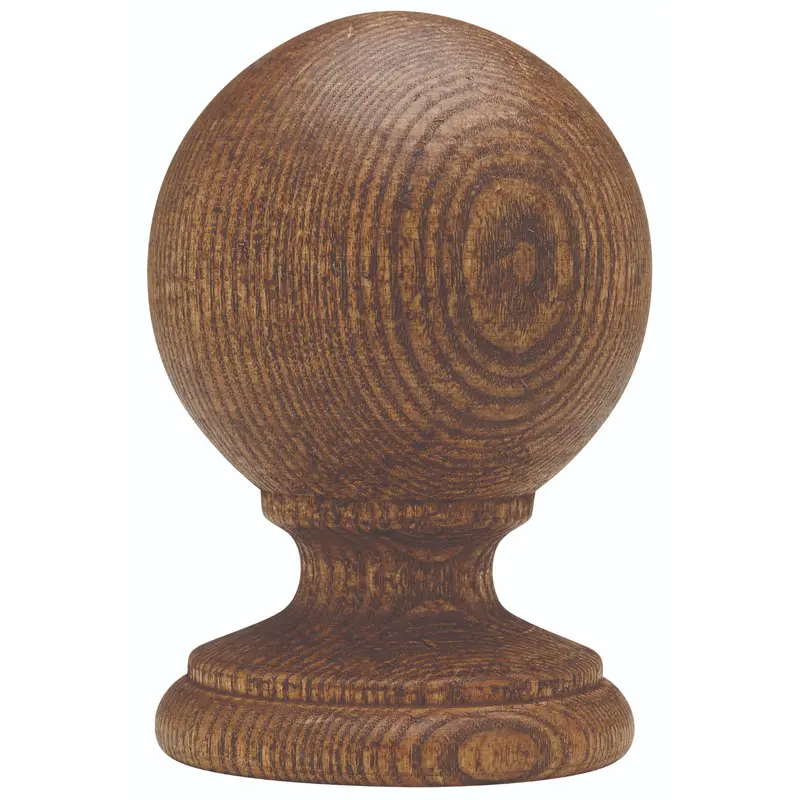 Smooth Ball Finial 45mm Tiger Oak