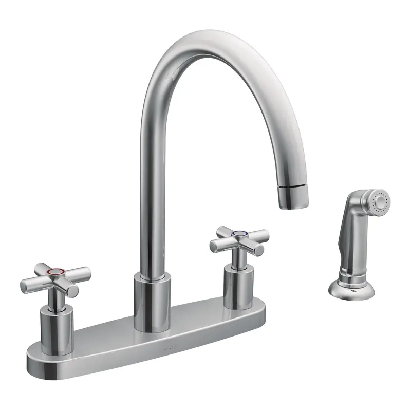 Traditional Chrome two-handle kitchen faucetChrome