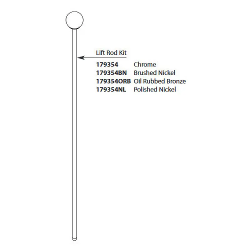 Wynford Brushed Nickel Lift Rod KitBrushed Nickel