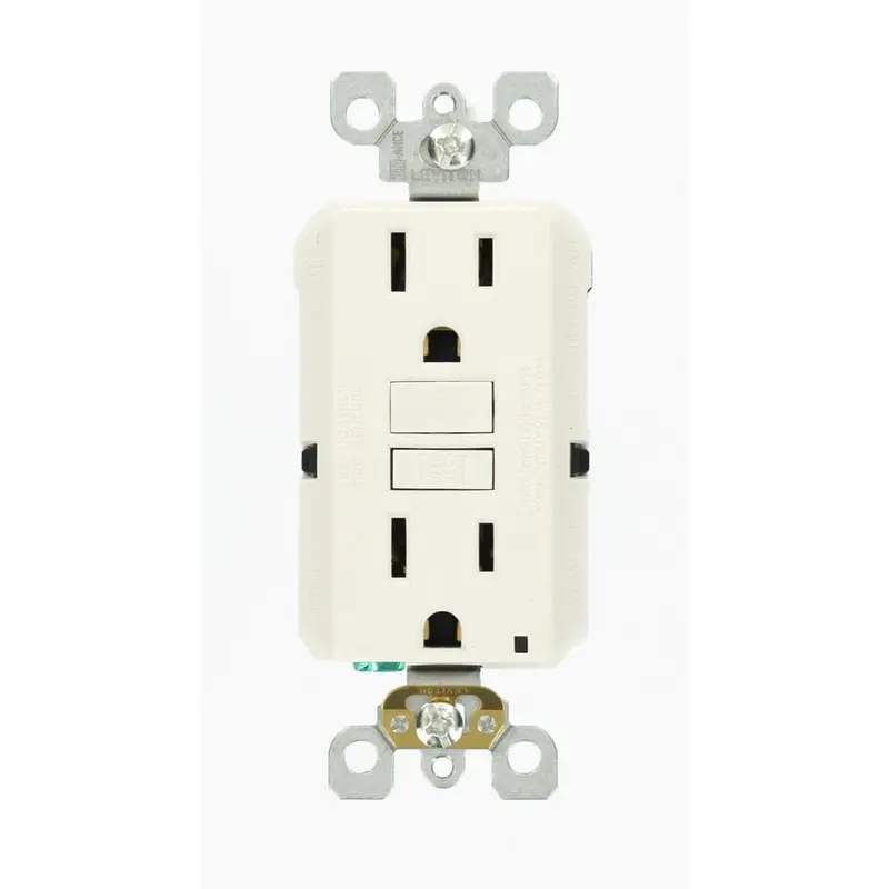 15 Amp Self-Test SmartlockPro Slim GFCI Duplex Outlet, White (3-Pack)Gray / .3 / 3