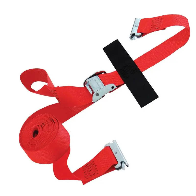 20 ft. x 2 in. Cam Buckle E-Strap with Hook and Loop Storage Fastener in Red