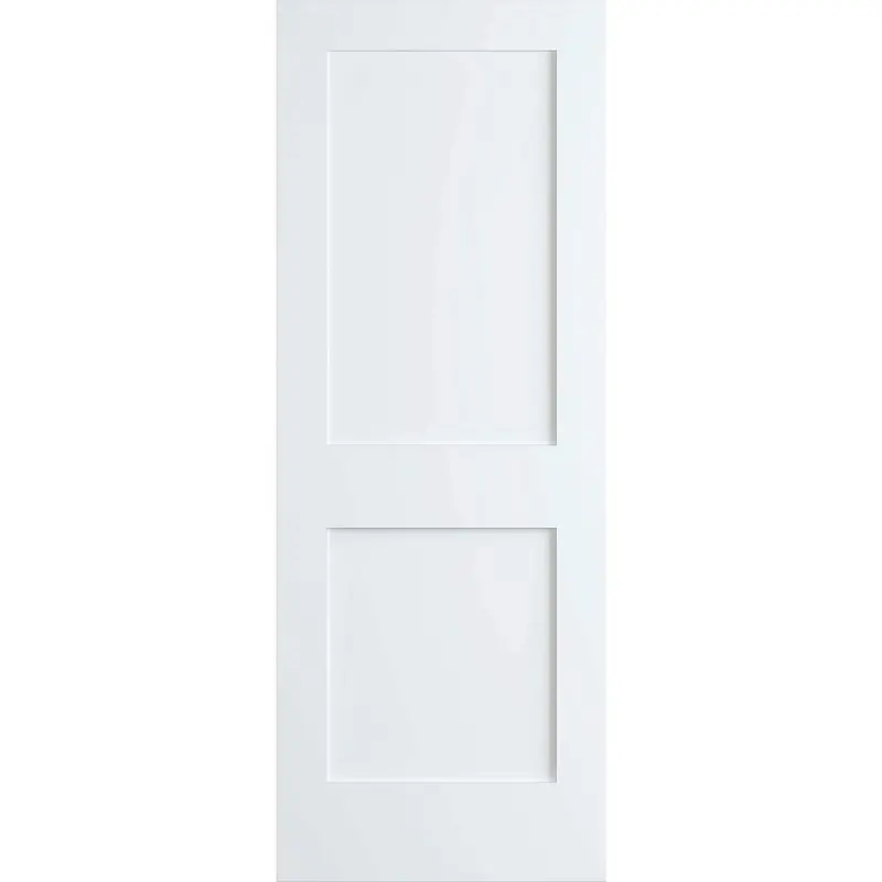 24 in. x 80 in. White 2-Panel Shaker Solid Core Pine Interior Door Slab37 / each