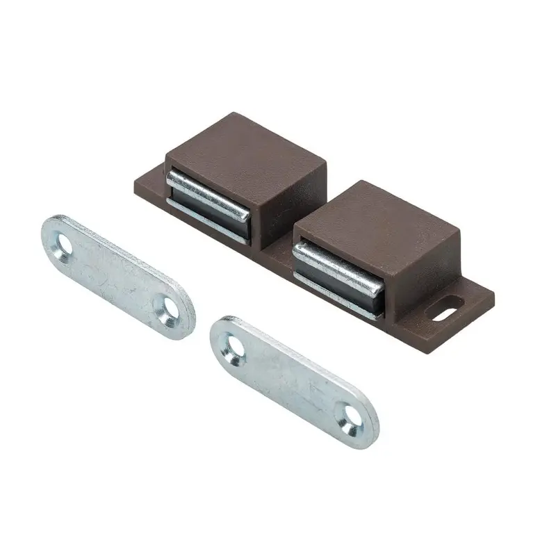 2x6 lbs. Magnetic Catch with Counter Plates, Brown (1-Pack)