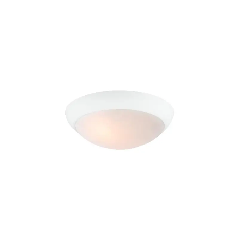 3-Light Rubberized White Hugger Ceiling Fan Light KitRubberized White