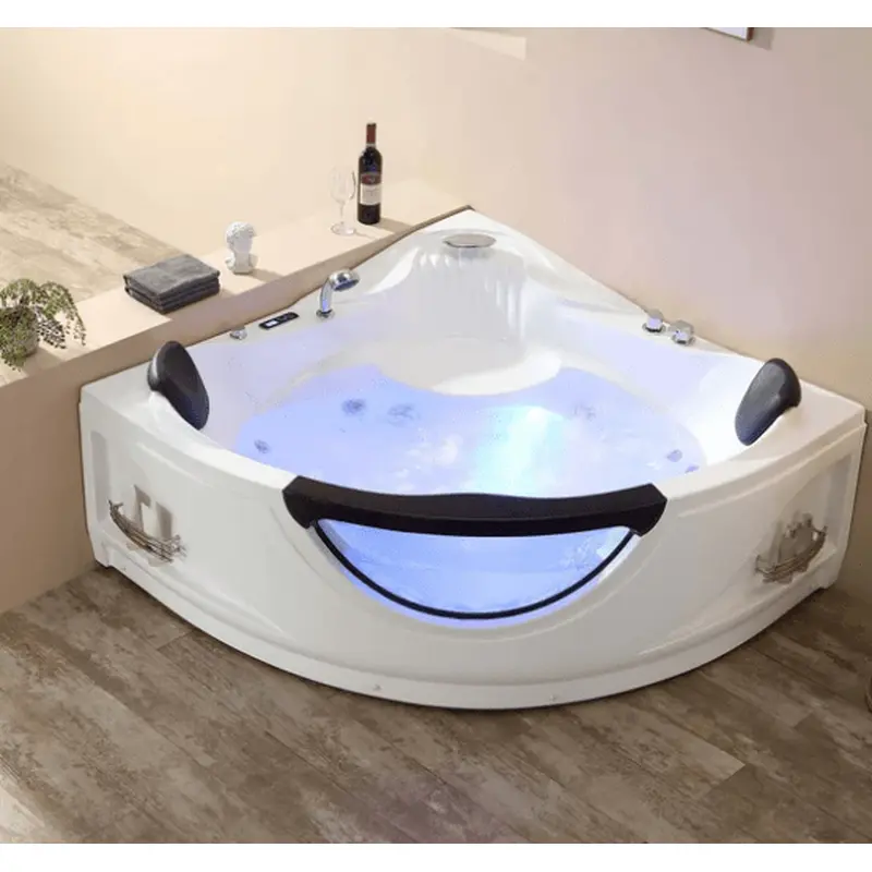 59 in. Whirlpool Corner Bathtub With Thermostat