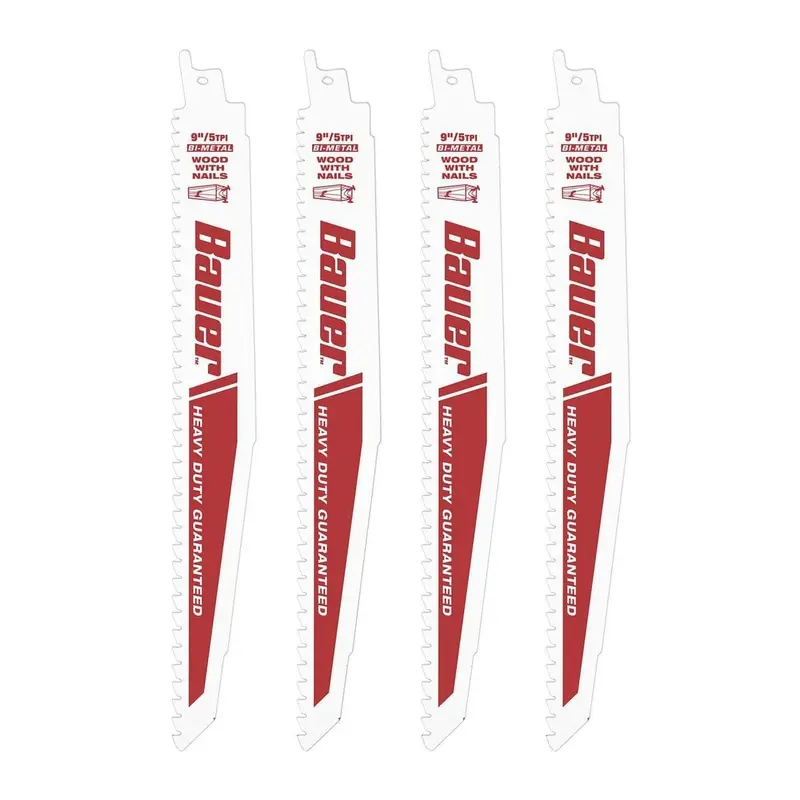 9 in.  5 TPI Demolition Duty Reciprocating Saw Blades, 4 Pk.