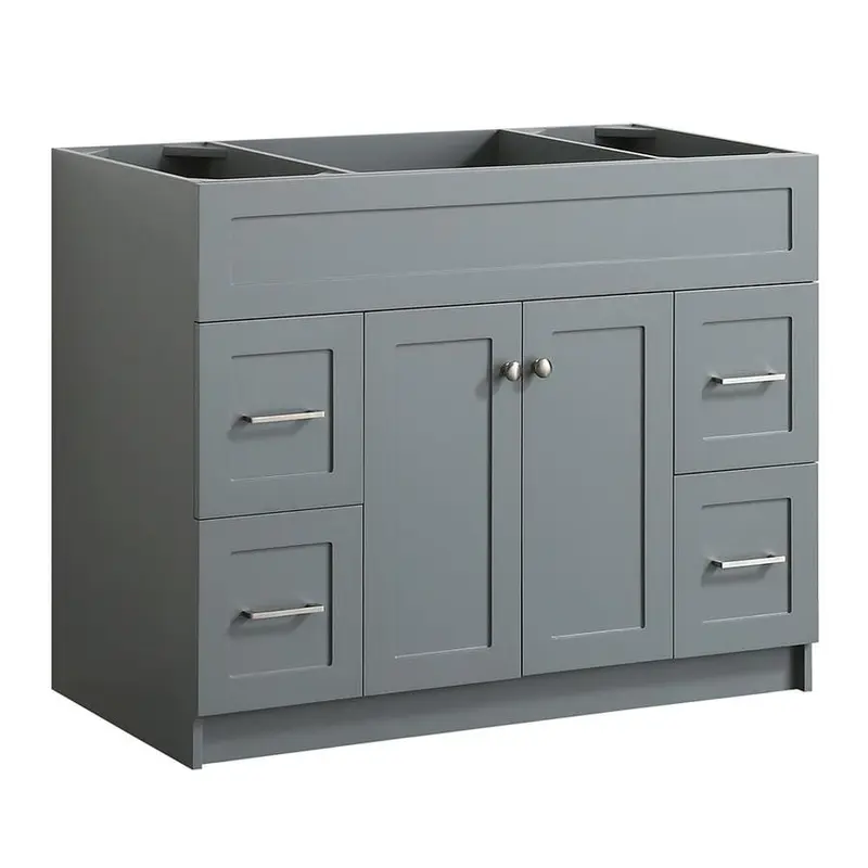 ARIEL Hamlet 42-in Grey Bathroom Vanity CabinetBlack