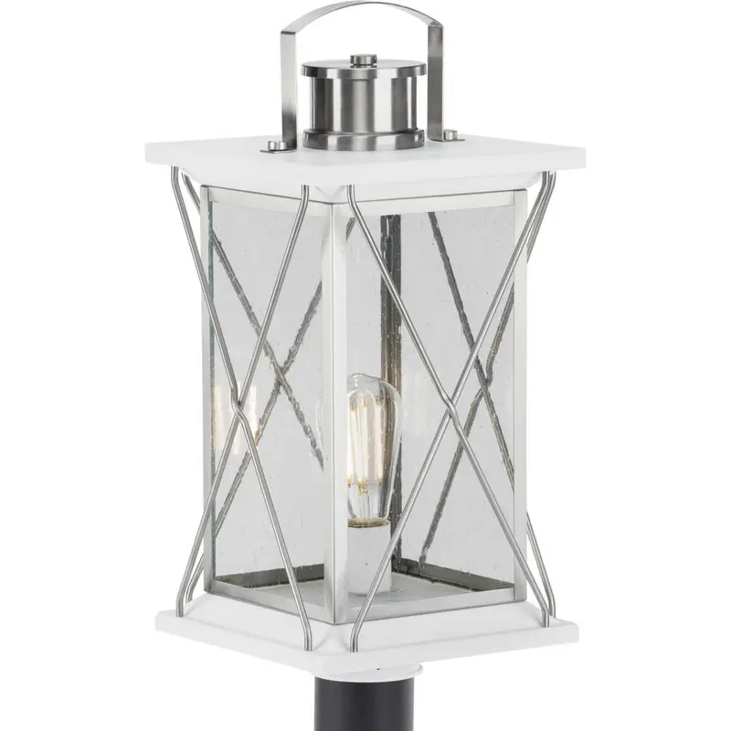 Barlowe 1-Light Brushed Nickel 4x4 Deck Post Light Post Lantern9.66 / each