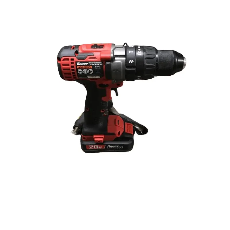 BAUER 20V Cordless 1/2 in. Variable Speed Hammer Drill/Driver - Tool Only