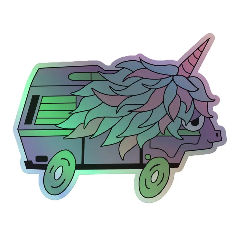 High-Top Hazel Unicorn Holographic Sticker33