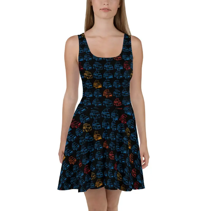Rainbow Tile Skater DressXS