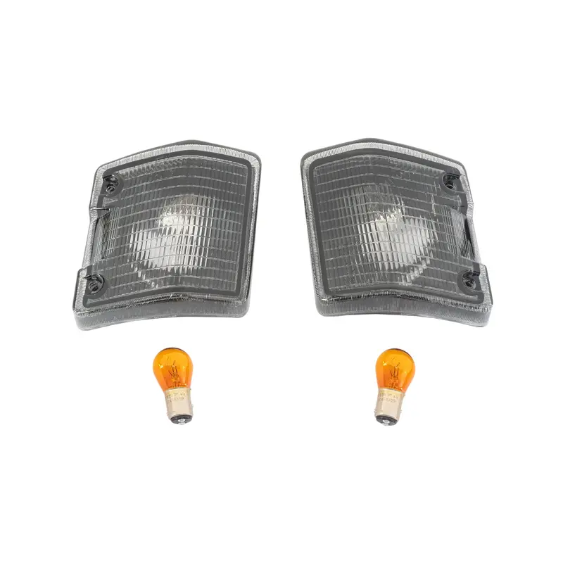 Smoked Front Turn Signal Lens Pair with Bulbs [Vanagon]