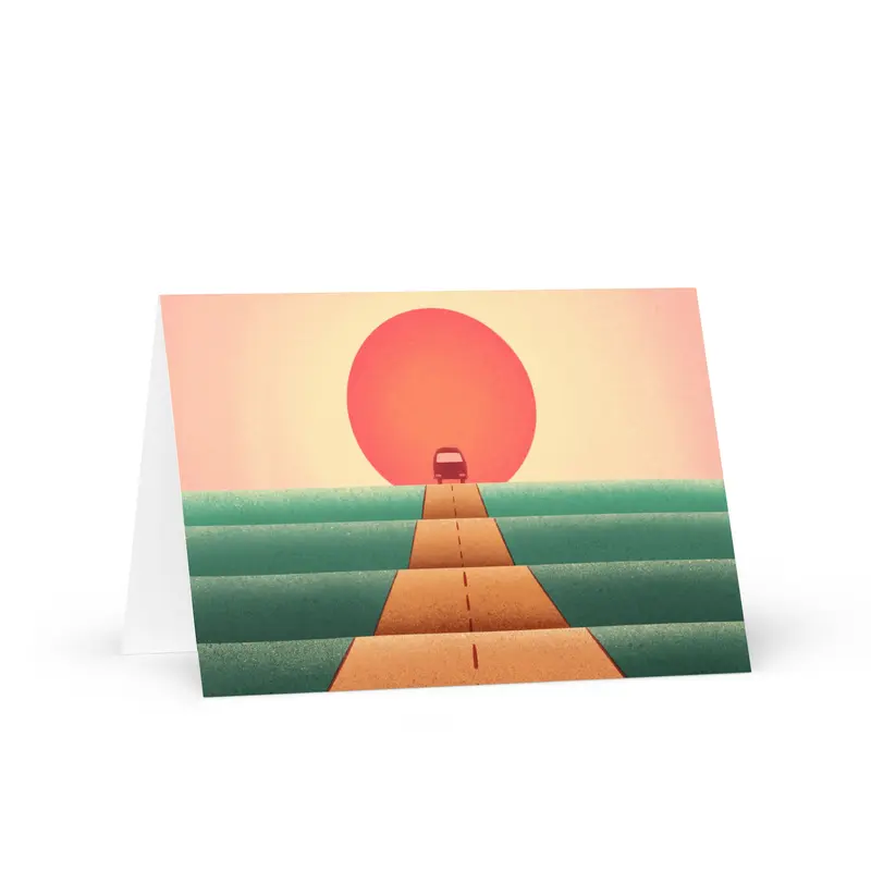Sunset Road Greeting card46