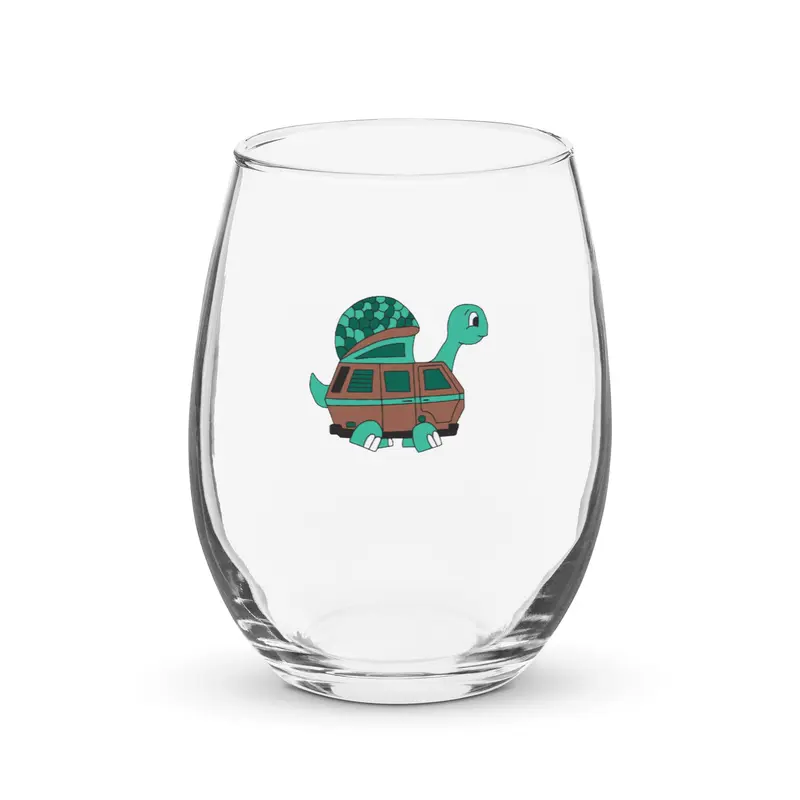 Tom Turtle Stemless Wine Glass