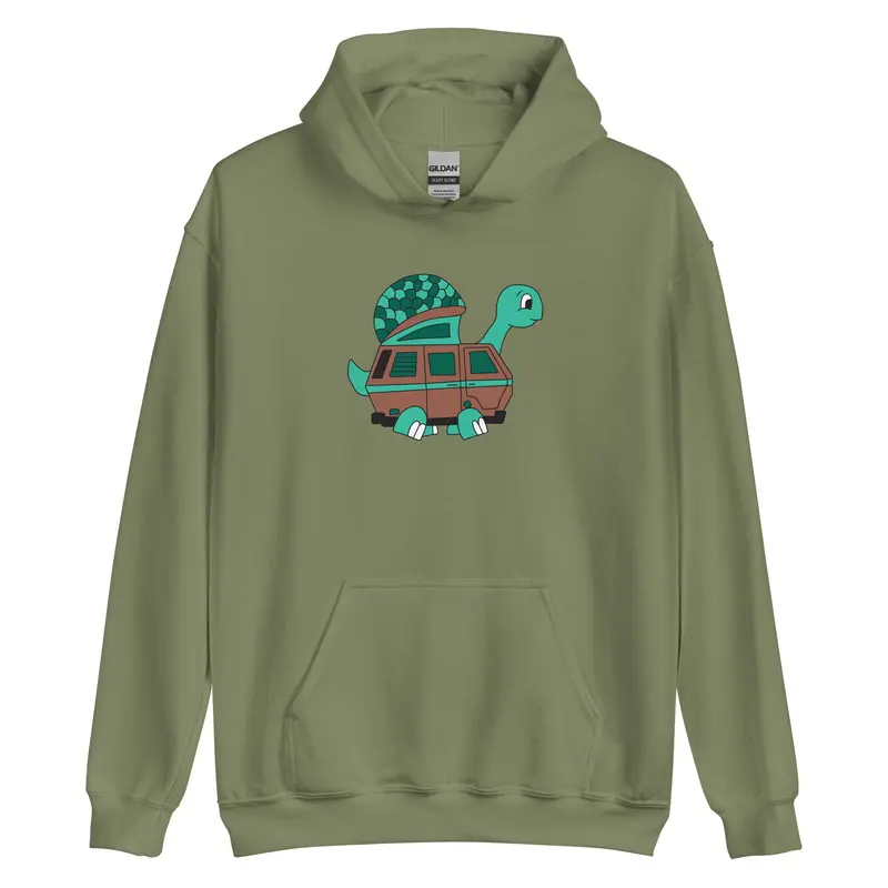 Tom Turtle Unisex HoodieBlack / S