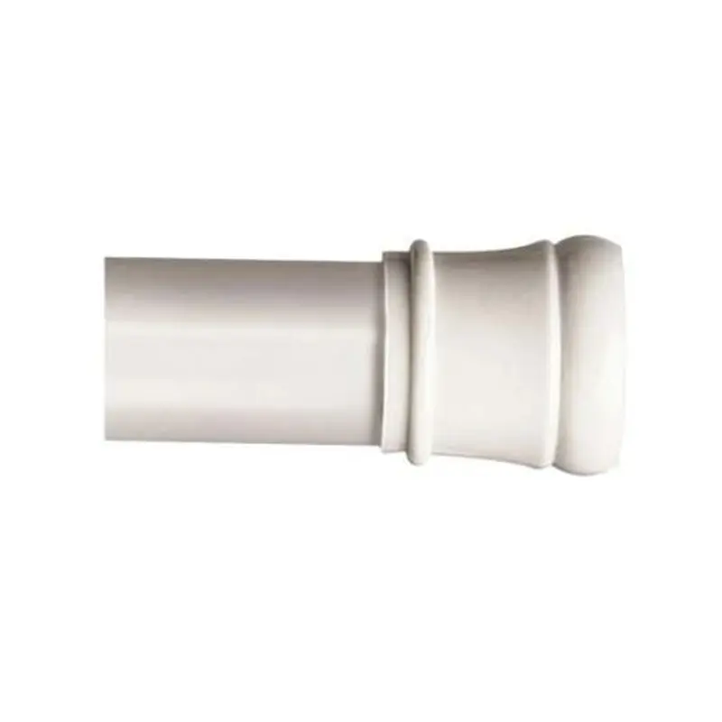 Zenith Zenna Home Straight Adjustable Tension Shower Rod42" to 72" White