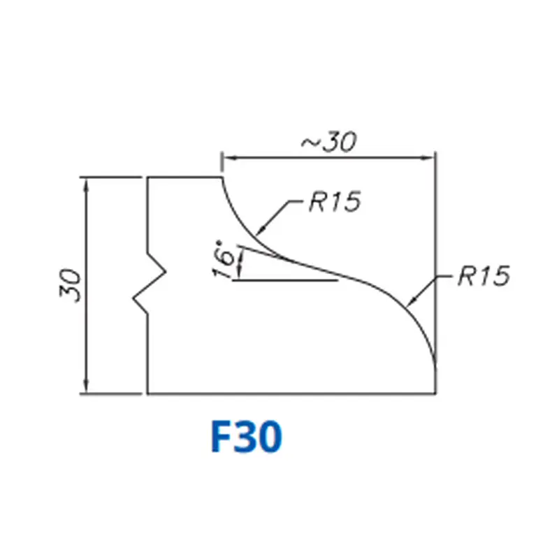 F30(30mm Ogee - Router Bits)Standard Full Kit (BITS) / Breaker