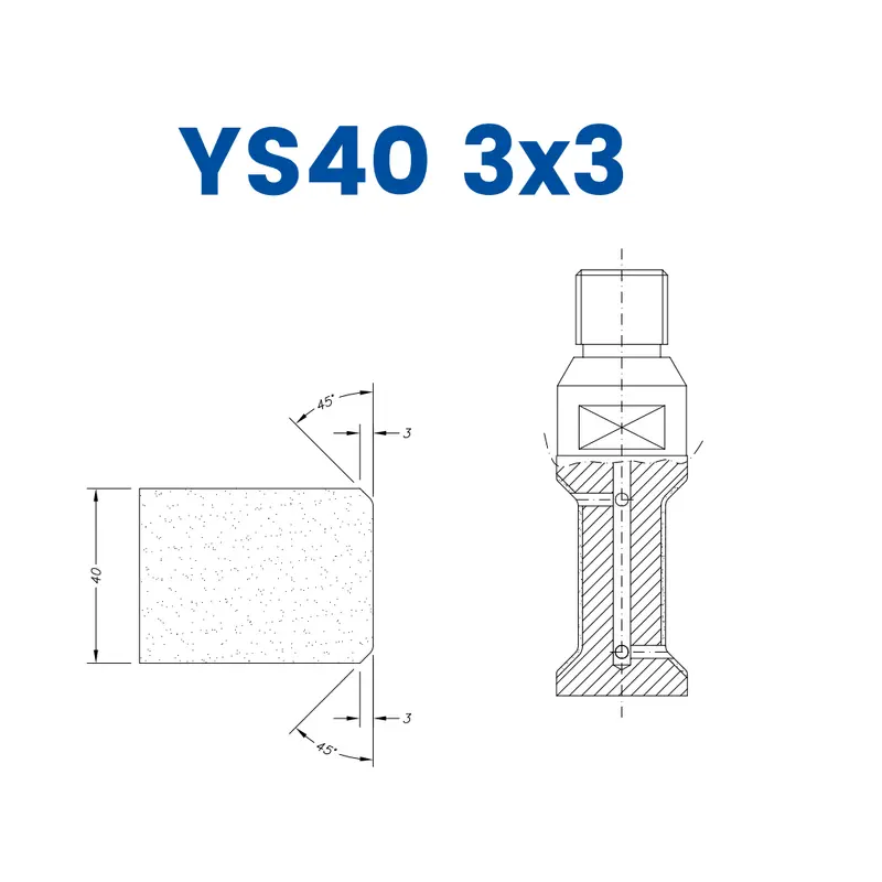 YS40 3x3 (40mm Double Chamfer 3x3)EHS Kit (All materials high speed) / 1