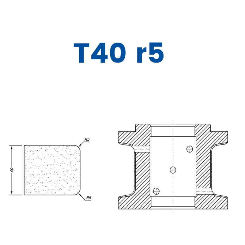 T40 r5(40mm Eased Top & Bottom r5)EHS Kit (All materials high speed) / 1