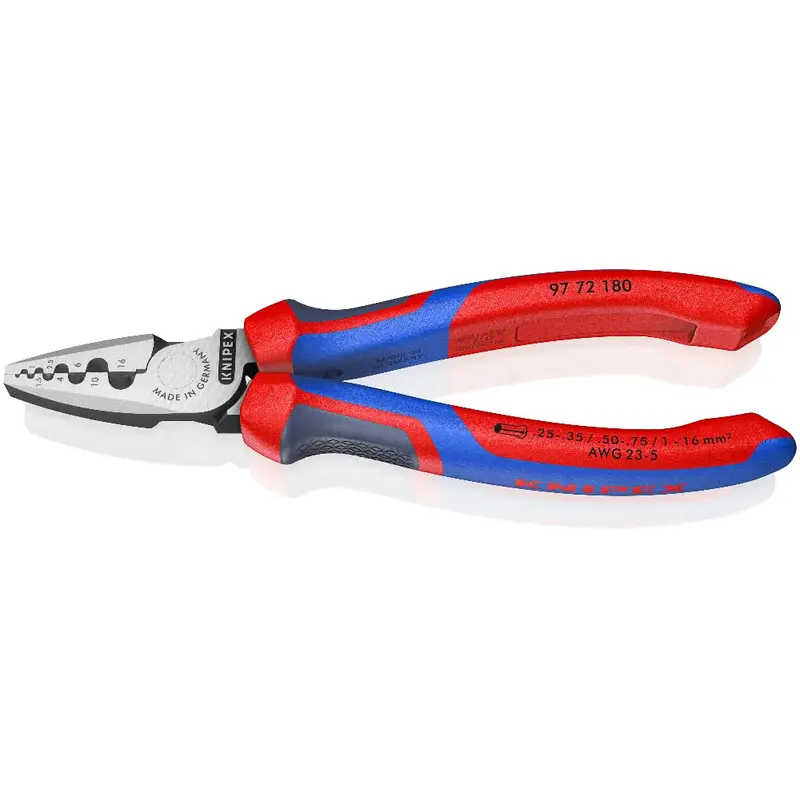 KNIPEX Crimping Pliers for Wire Ferrules 180 mm | 97 72 180