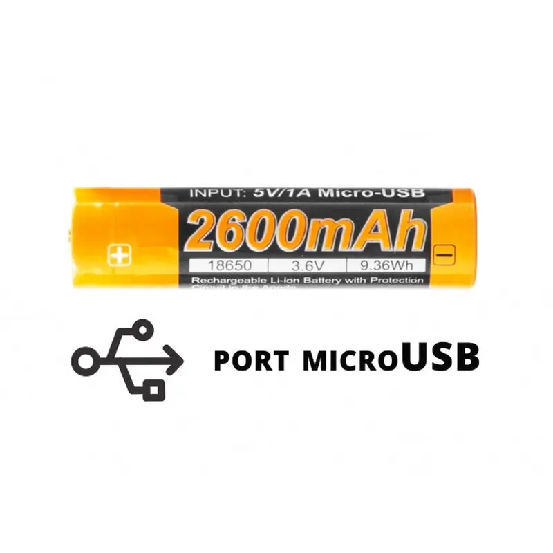           ARB-L18U |  18650 USB  2600 mAh 3.6V