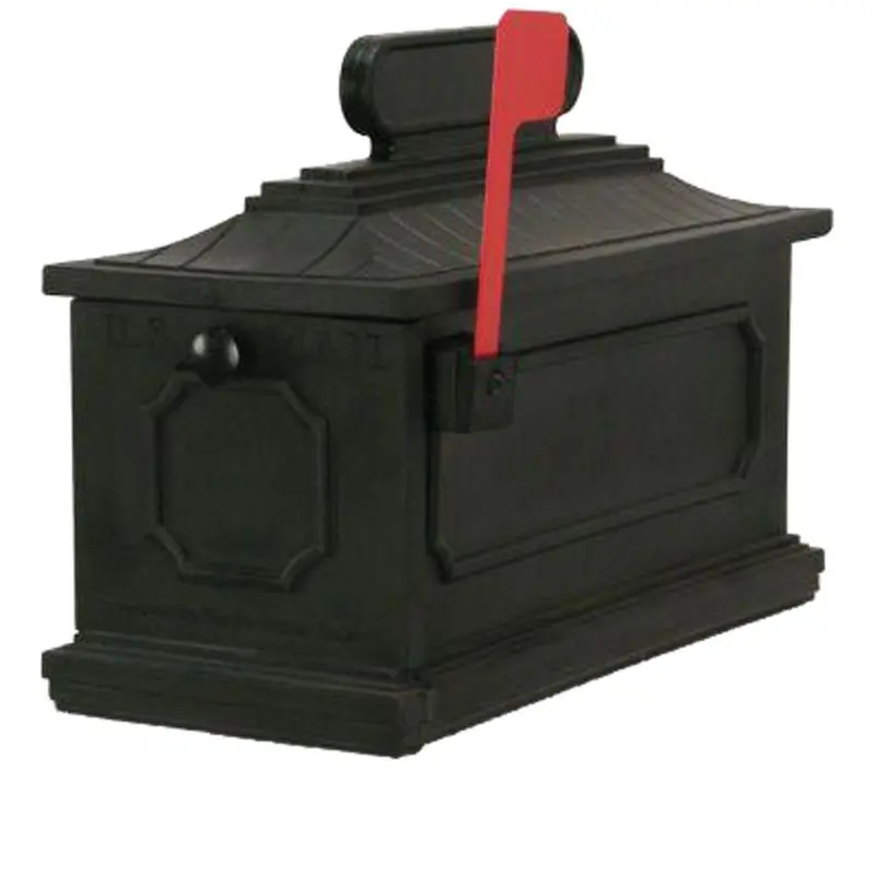 1812 Architectural Plastic Mailbox in BlackWhite / 10 / Medium
